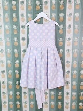 Anavini Girls' Polka Dot Party Dress - Light Lavender
